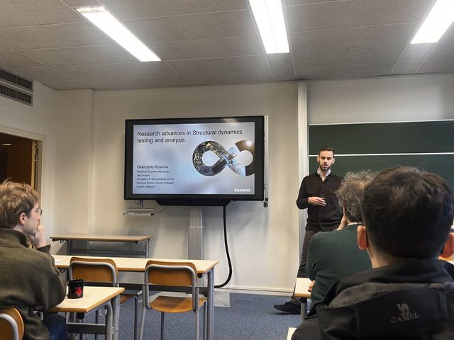 Invited seminar by Giancarlo Kosova, Siemens Belgium, on structural dynamics and testing