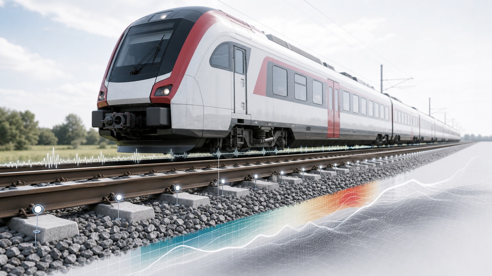 Scientific visualization of railway track irregularity and support stiffness monitoring